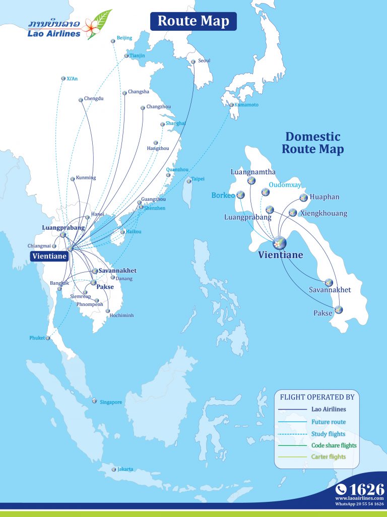 Route Map - Lao Airlines Official Website